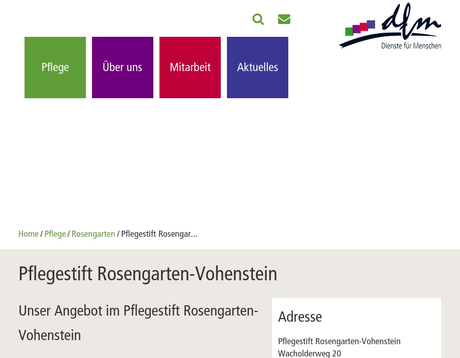 Dienste für Menschen gGmbH Pflegestift Vohenstein