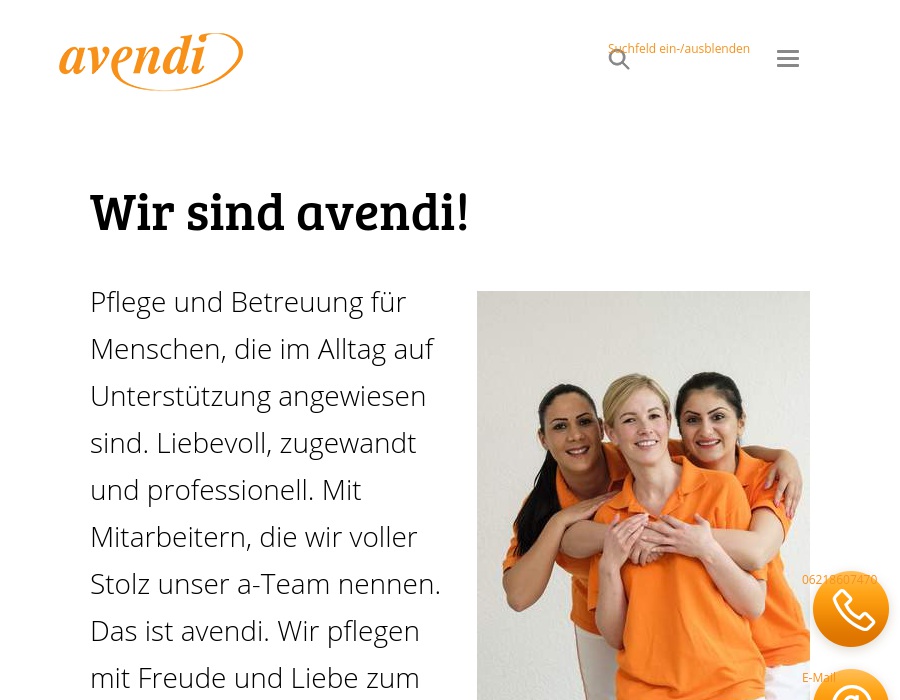 Avendi Senioren Service GmbH & Co. KG Service-Wohnen & Pflege An der Wiesenau