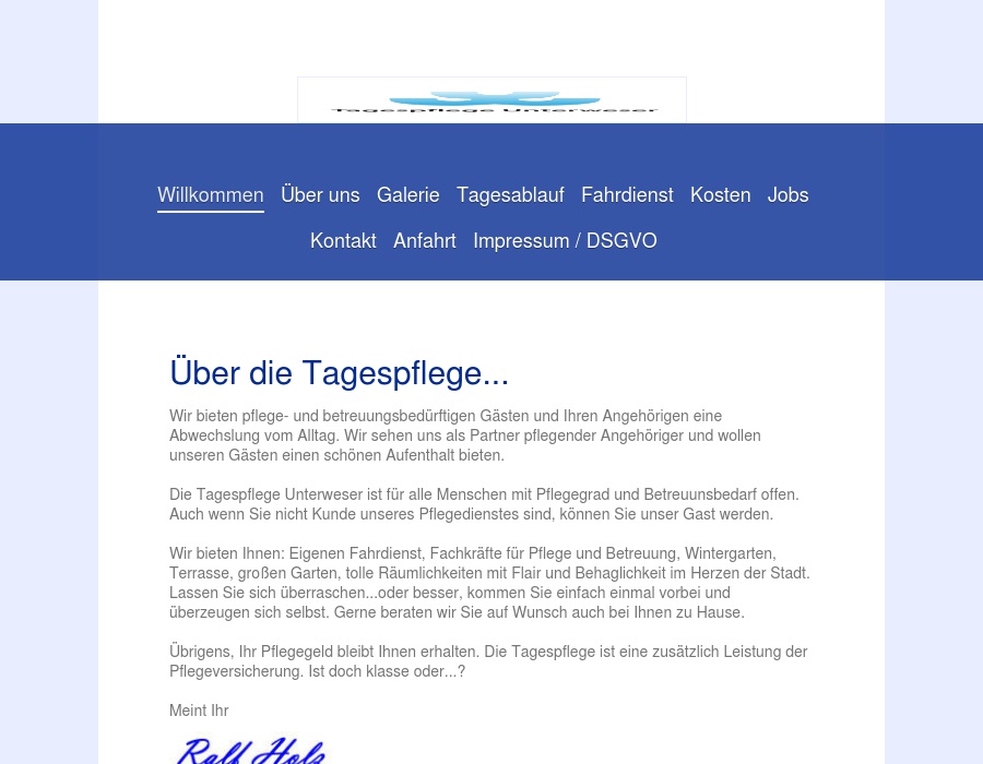 Tagespflege Unterweser Ralf Holz