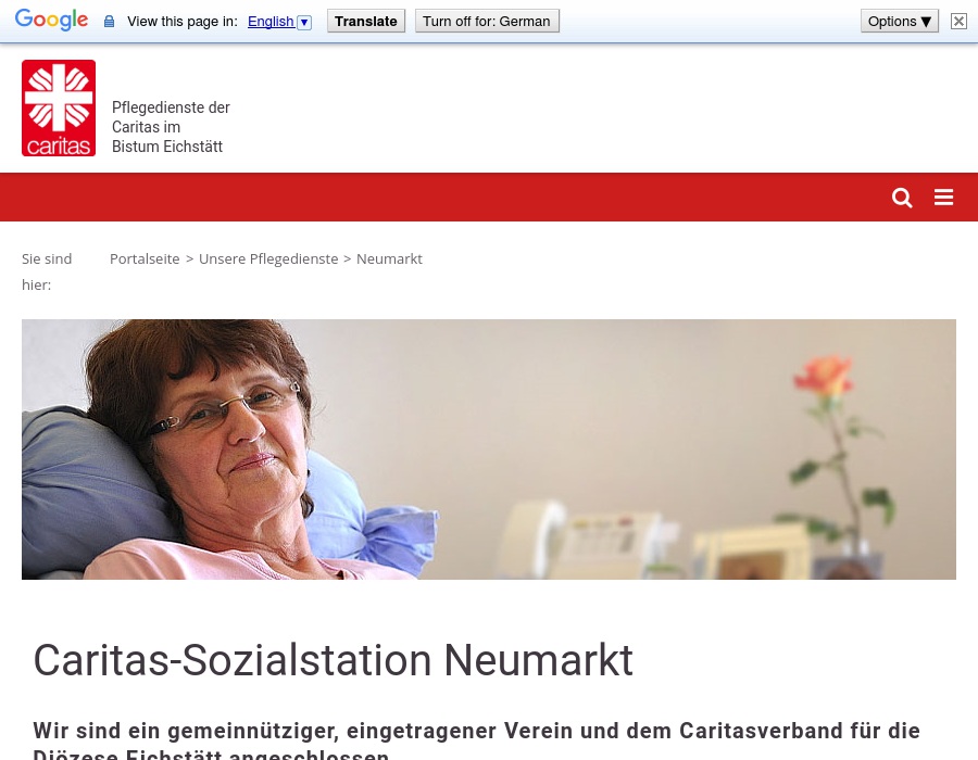 Caritas-Sozialstation Neumarkt e.V. Tagespflege Friedenstraße
