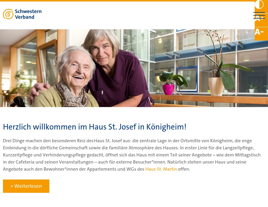 Pflege im Generationenhaus St. Josef Vollstätionäre Pflege