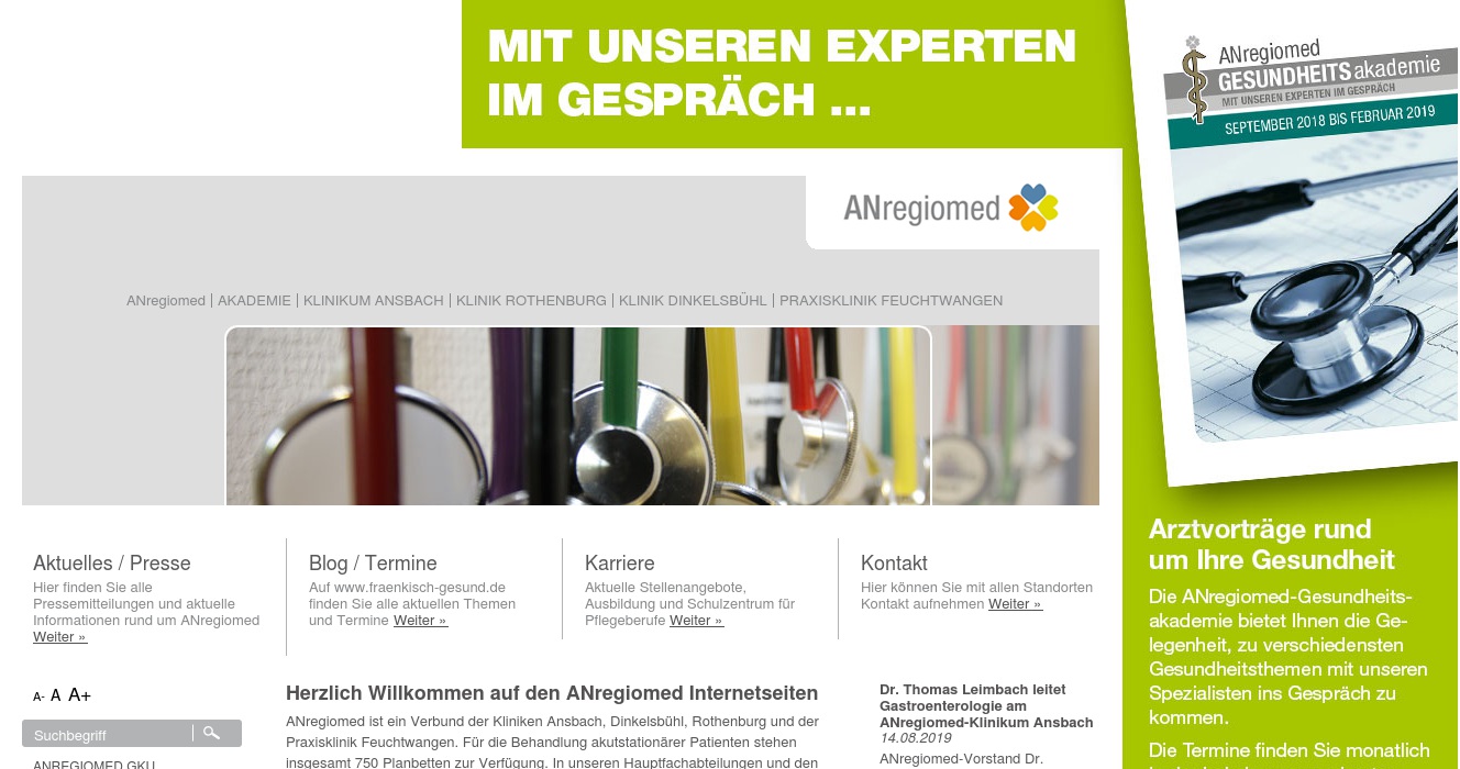 ANregiomed Kurzzeitpflege Feuchtwangen