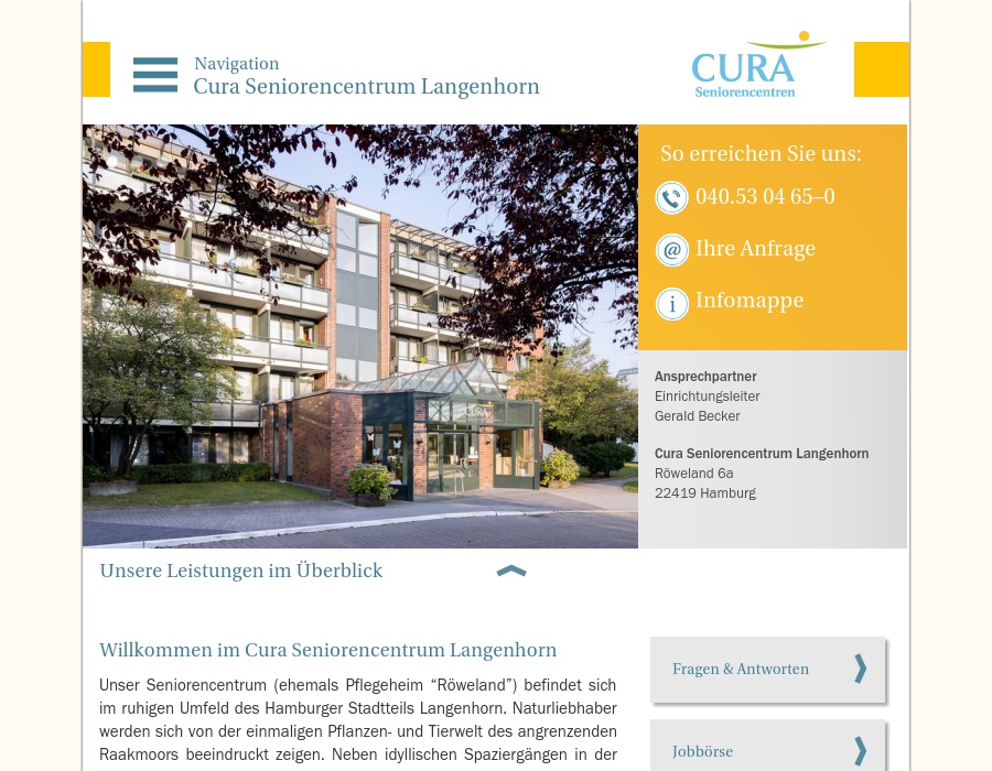 Cura Seniorencentrum Langenhorn