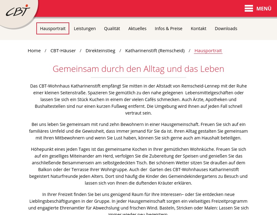 CBT-Wohnhaus Katharinenstift