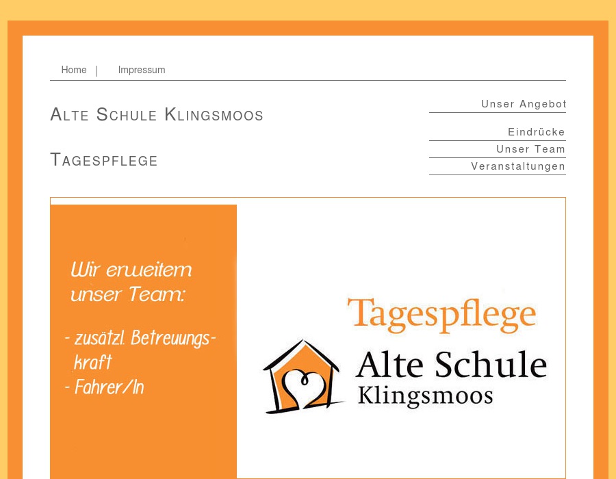 Tagespflege Alte Schule Klingsmoos