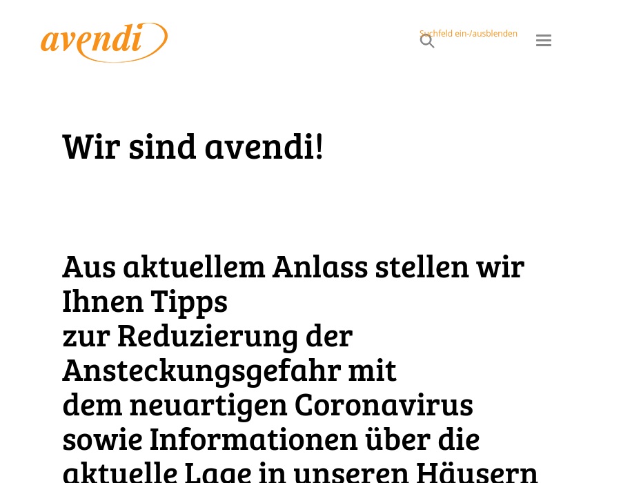 Avendi Senioren Service GmbH & Co. KG Service-Wohnen & Pflege Wilhelmshöhe