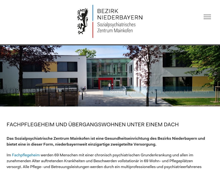 Sozialpsychiatrisches Zentrum Mainkofen -  Fachpflegeheim Mainkofen