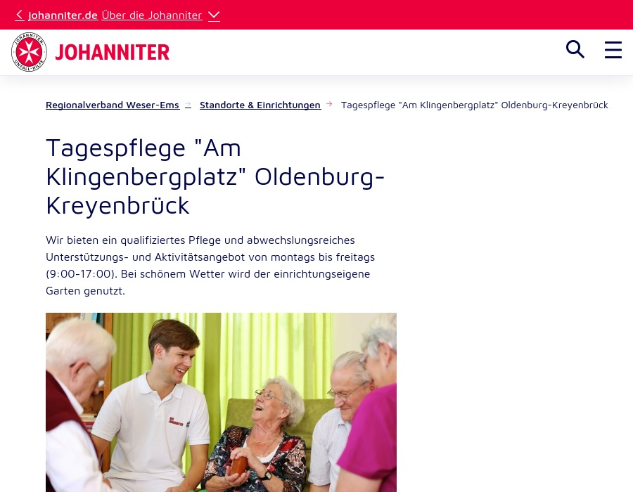Johanniter Tagespflege Am Klingenbergplatz