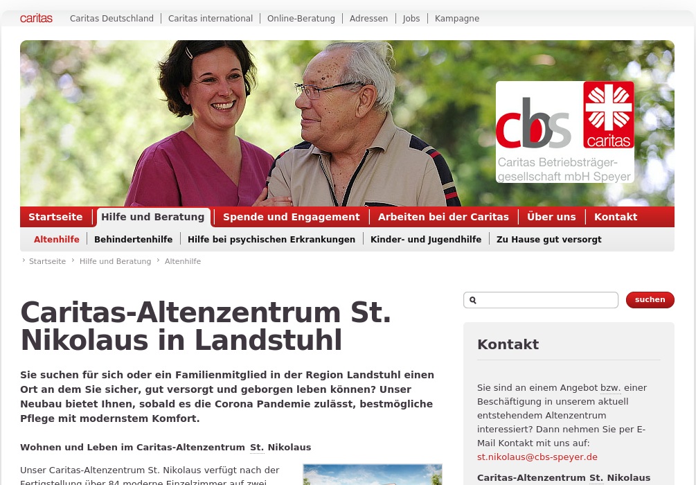 CBS Caritas Betriebsträgergesellschaft mbH Speyer CAZ St. Nikolaus