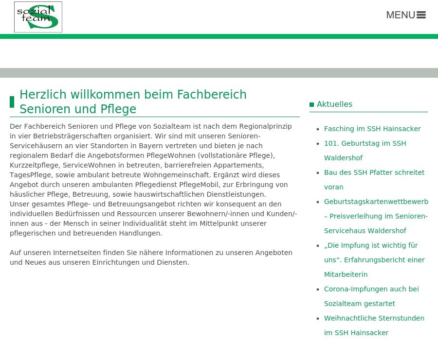 Sozialteam -  Senioren-Servicehaus Hainsacker