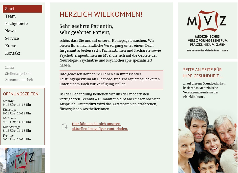 Medizinisches Versorgungszentrum Pfalzklinikum GmbH, Ingrid Haier-Radermacher u. Dr. Alexander Gerum
