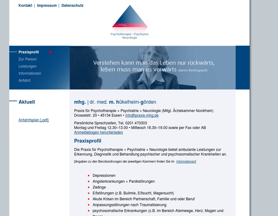 Hükelheim-Görden Mechthild Dr.med. Ärztin für Neurologie Psychiatrie Psychotherapie