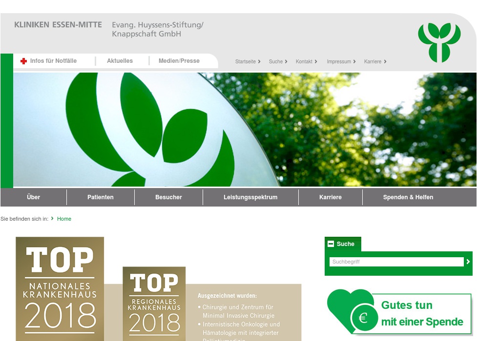 Kliniken E.-Mitte Ev. Huyssens-Stiftung Knappschafts GmbH