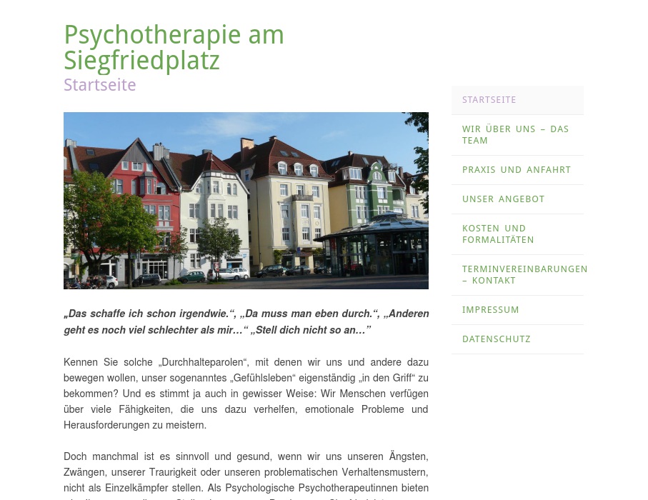 Psychotherapeutische Praxis am Siegfriedplatz