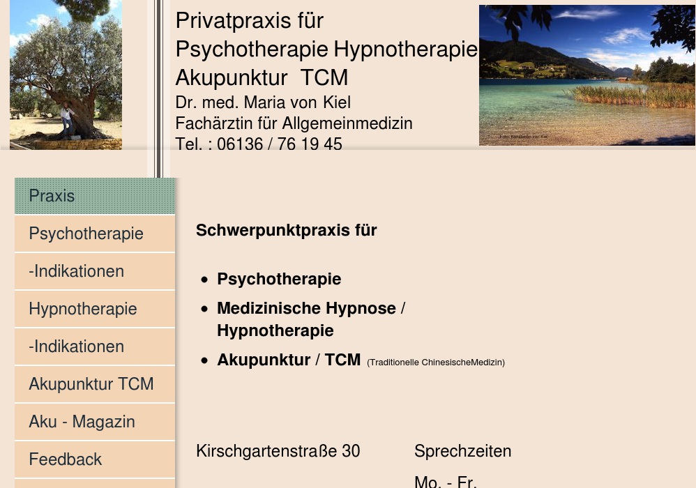Kiel von Maria Dr. med. Master für Hypnotherapie, FÄ für Allgemeinmedizin, Akkupunktur