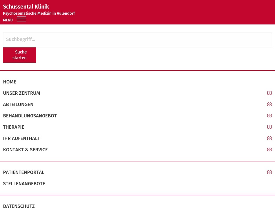 Schussental-Klinik gGmbH Fachklinik für Psychosomatik
