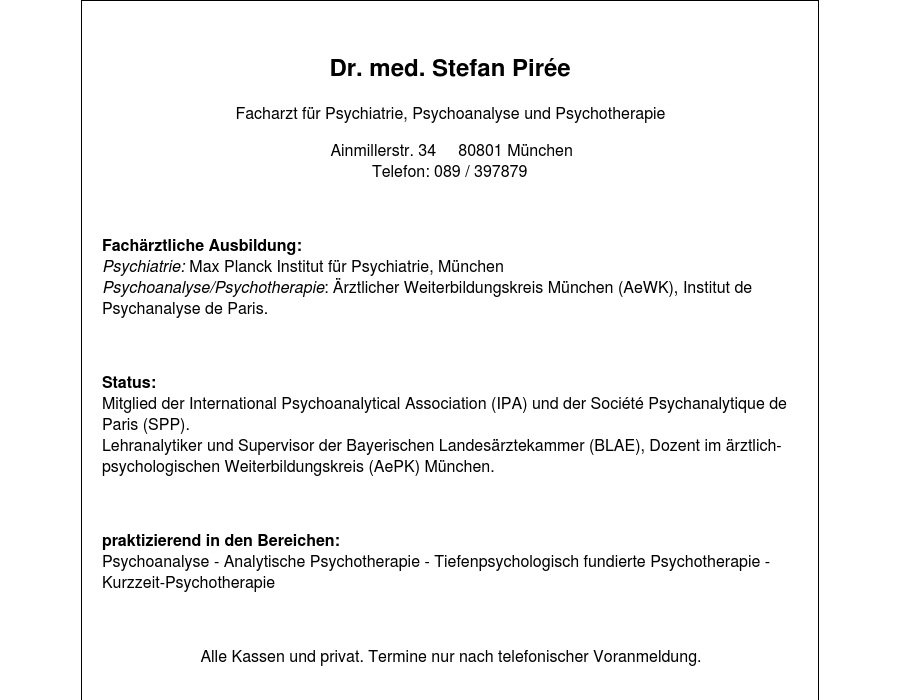 PIRÉE Stefan Dr.med.