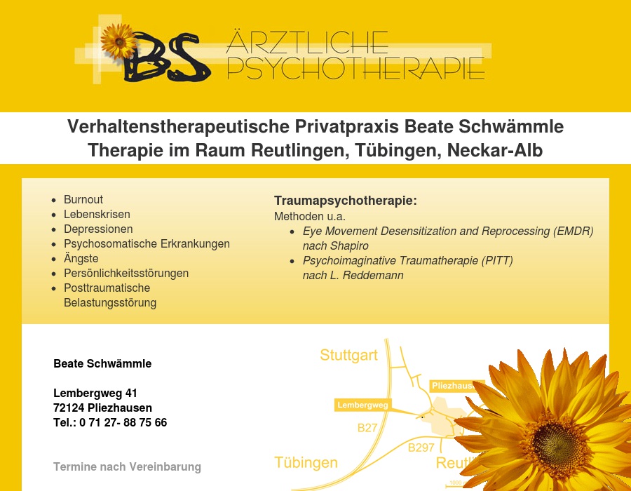 ÄRZTLICHE PSYCHOTHERAPIE Beate Schwämmle