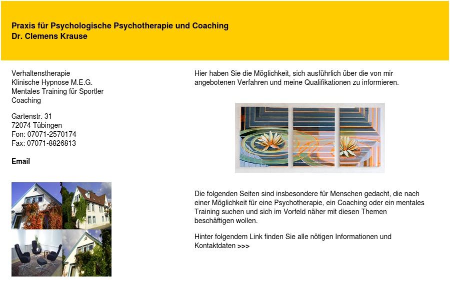 Krause Clemens Dr., Psychologische Psychotherapeutin