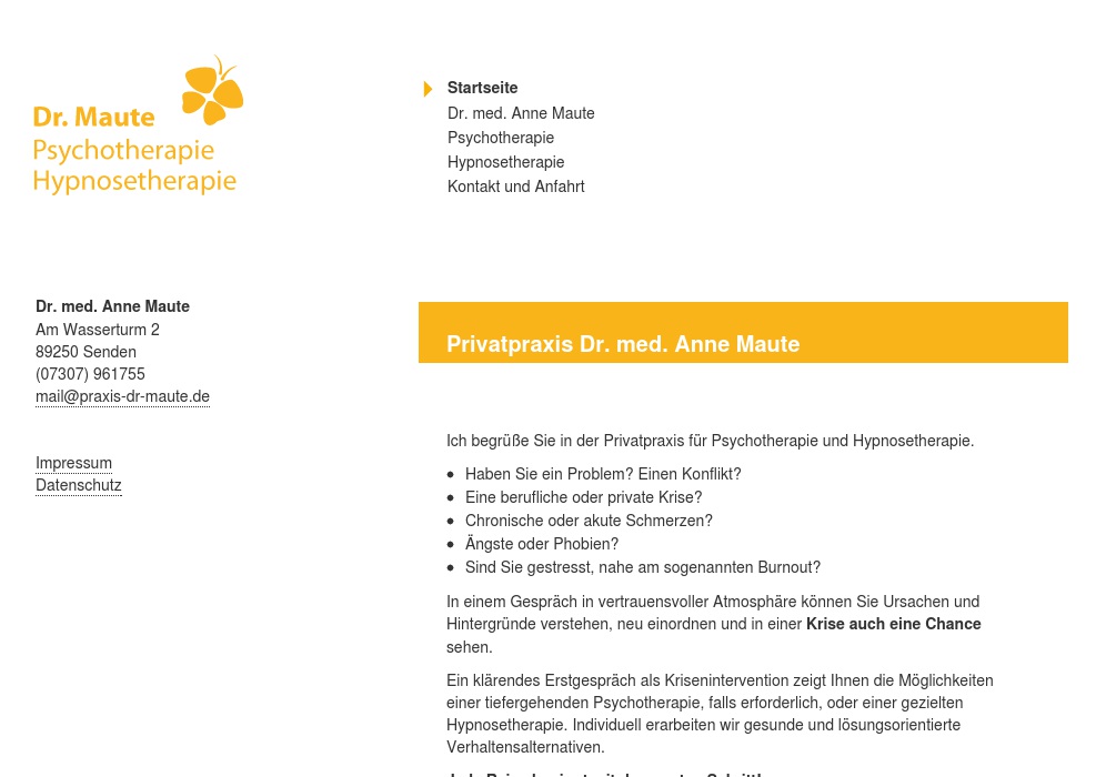 Maute Anne Dr.med., Privatpraxis