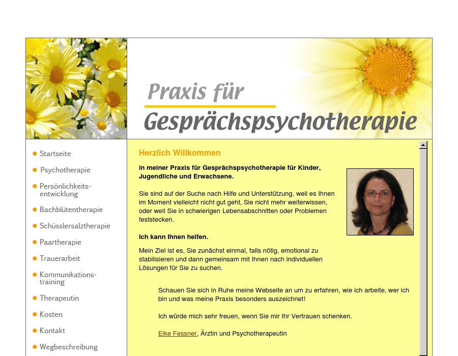 Fessner Elke Ärztin, Gesprächstherapie