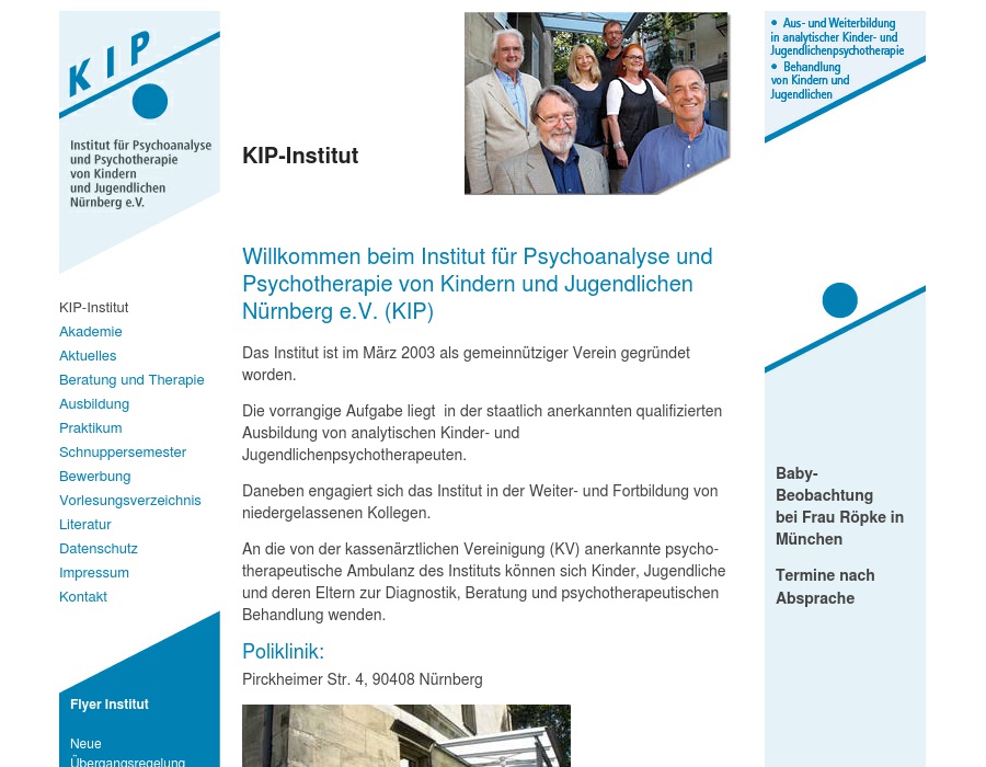 KIP - Institut für Psychoanalyse u. Psychotherapie v. Kindern u. Jugendlichen
