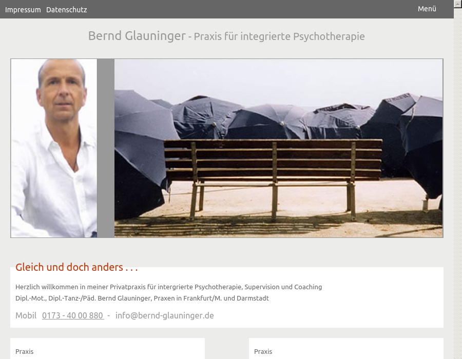 Dipl.-Mot, Dipl.-T./Päd.  Bernd Glauninger - integrierte Psychotherapie