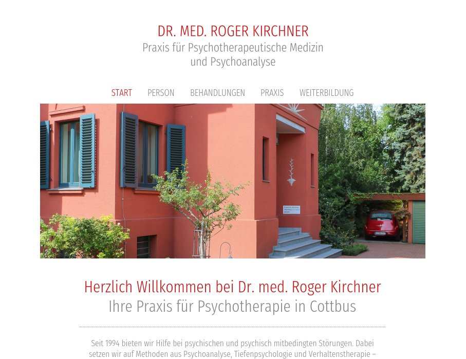 Kirchner Roger Dr.med. FA f. Psychotherap. Medizin/ Psychoanalyse