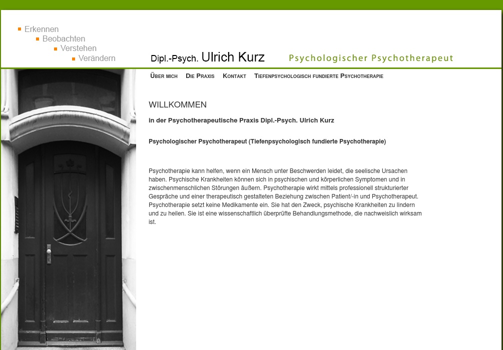 Praxis für Psychotherapie Dipl. Psych. Ulrich Kurz