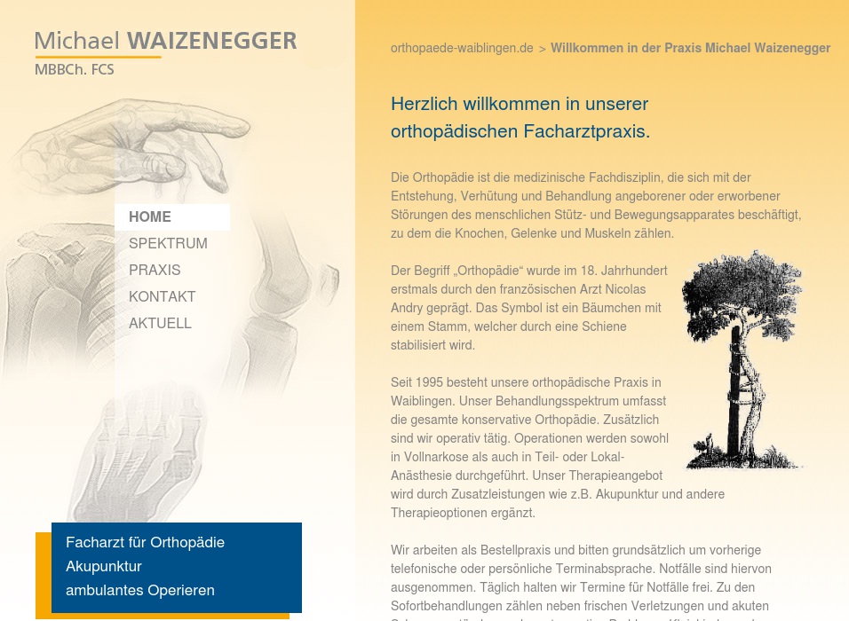 Waizenegger Michael, Facharzt für Orthopädie