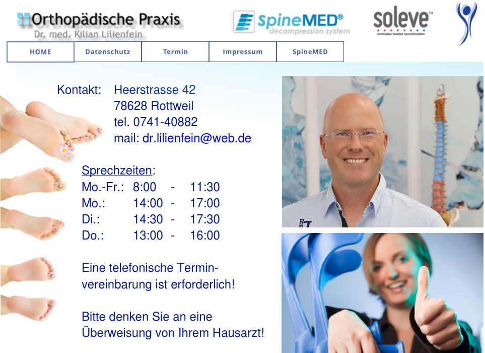 Lilienfein Kilian Dr. med. Facharzt für Orthopädie, Chirotherapie, Akupunktur