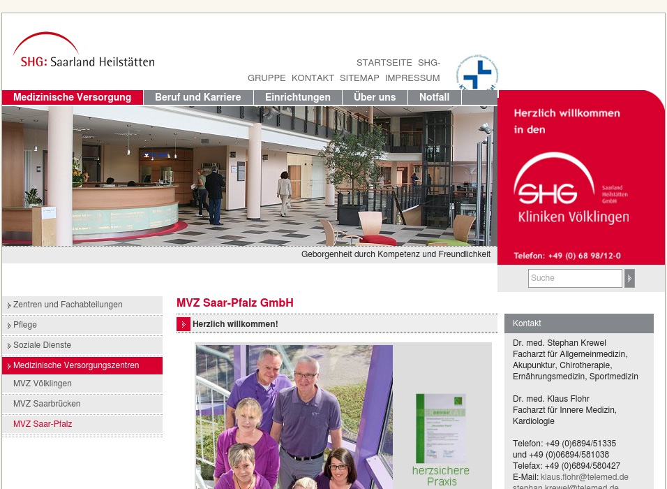 MVZ Saar-Pfalz GmbH Medizinisches Versorgungszentrum Dr.med. Stephan Krewel, Dr.med. Klaus Flohr