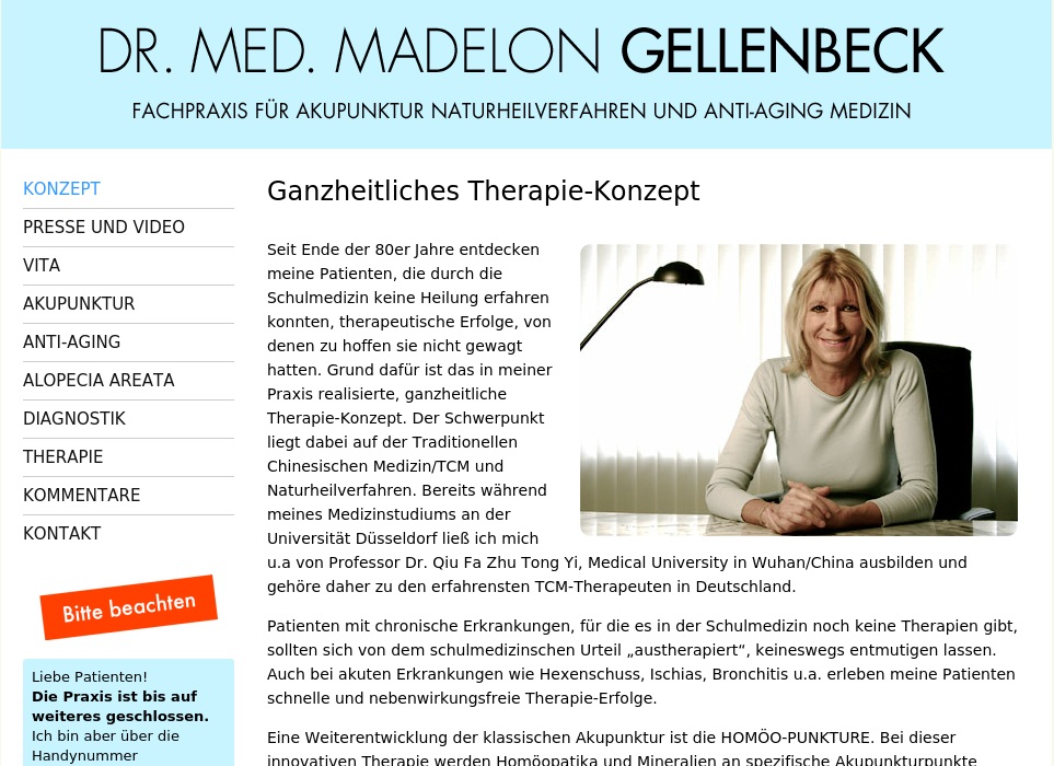 Fachpraxis für Akupunktur Gellenbeck Madelon Dr. med.
