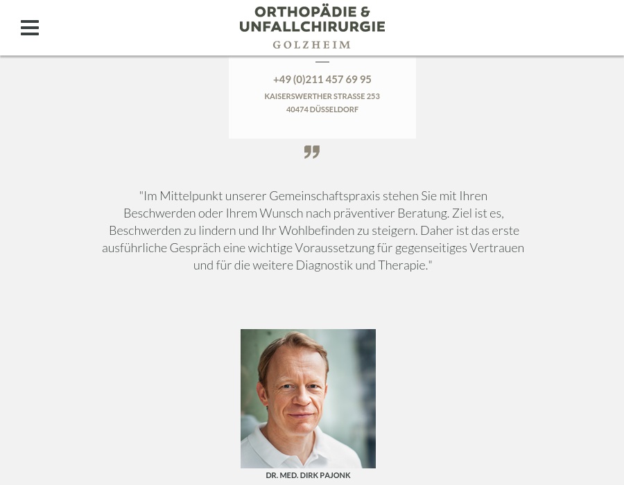 Pajonk Dirk A. Dr. med., Buddenberg Peter Dr. med., Thümler Peter Prof. Dr. med.