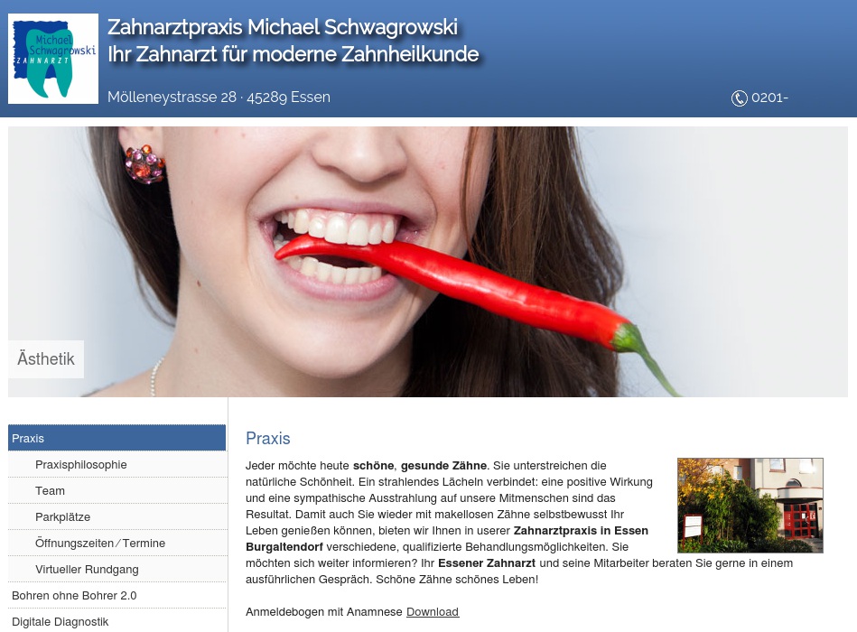 Abrasionsbehandlung Schwagrowski Michael Zahnarzt Schwerpunkt Implantologie Parodontologie u. Laserzahnheilkunde