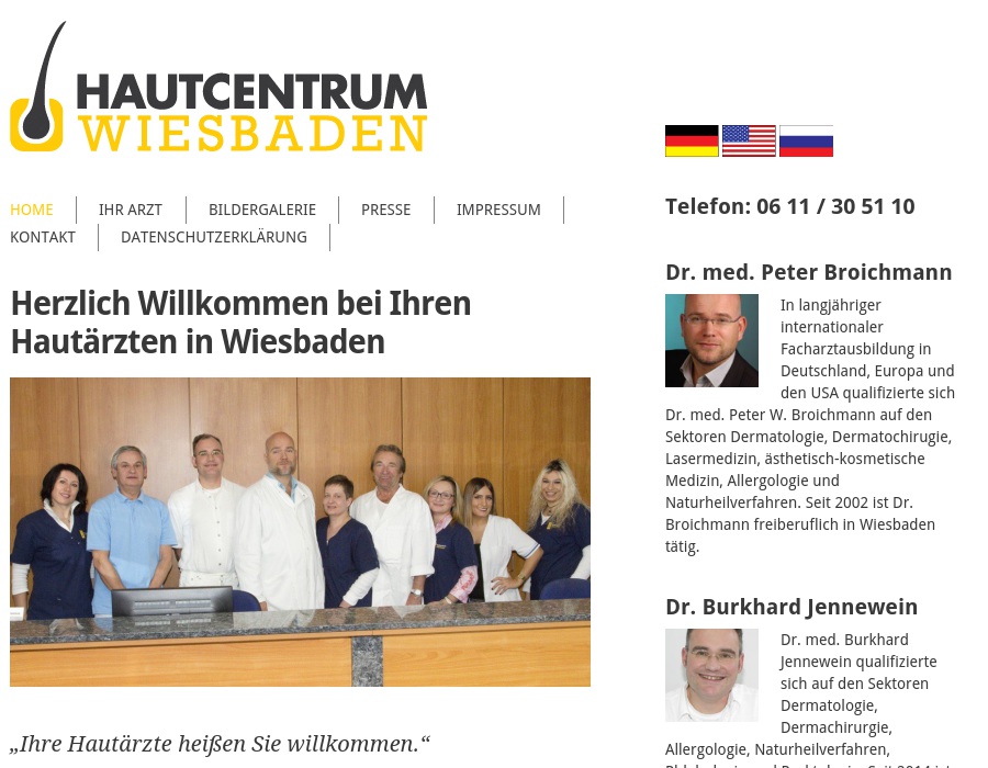 Broichmann, Peter W. Dr. med., Jennewein Burkhard Dr.med. Hautcentrum Wiesbaden