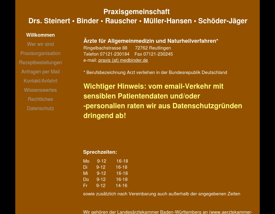 Steinert S., Binder M., Rauscher H. u. Müller-Hansen S. Dres. med.