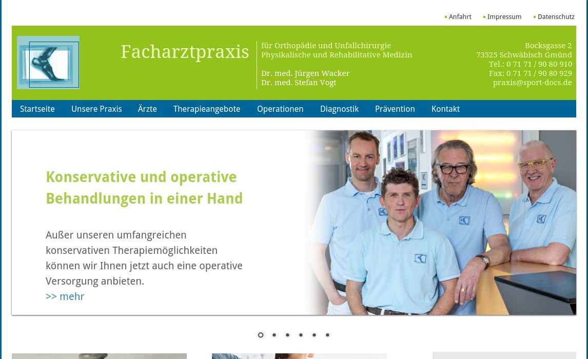 Vogt Stefan Dr.med. u. Wacker Jürgen Dr.med., FÄ für Orthopädie