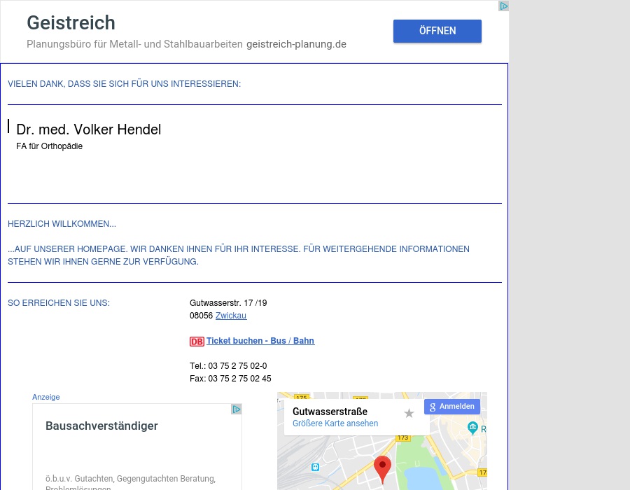 Hendel Volker Dr. med.