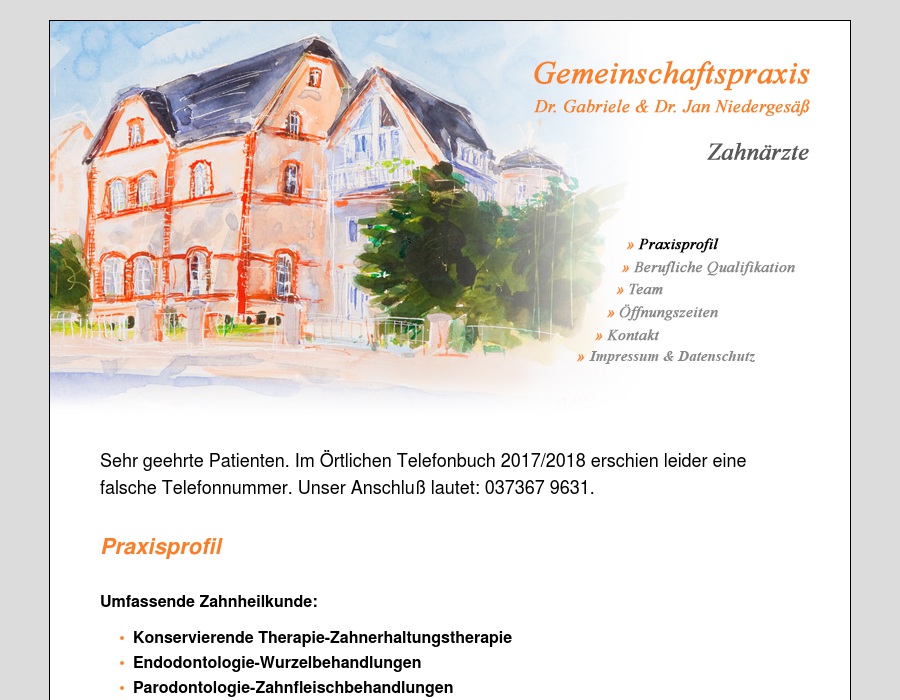 Niedergesäß Gabriele Dr.med.dent. & Jan Dr.med.dent.