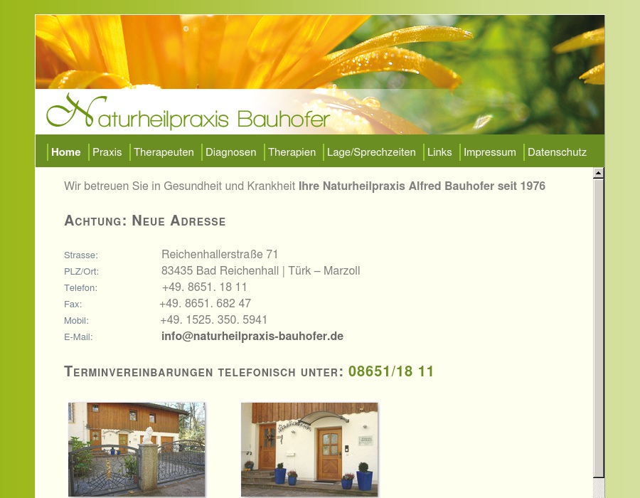 Naturheilpraxis Alfred Bauhofer seit 1976