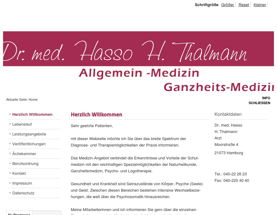 Thalmann Hasso H. Dr.med. Allgemeinmedizin