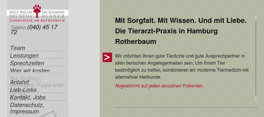 Deckena & Dr. Elsner Tiermedizin am Rothenbaum Tierarzt