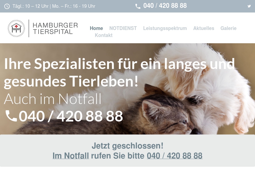 Tierärztliche Praxis und Kleintierklinik Dr. Dr. Seeburg