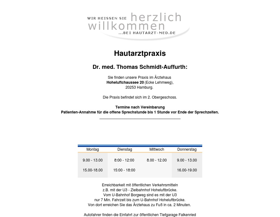 Schmidt-Auffurth Thomas Dr. Hautarzt