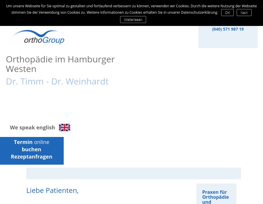 Timm Carsten Dr. med. u. Weinhardt Christoph Dr. med. Ärzte für Orthopädie
