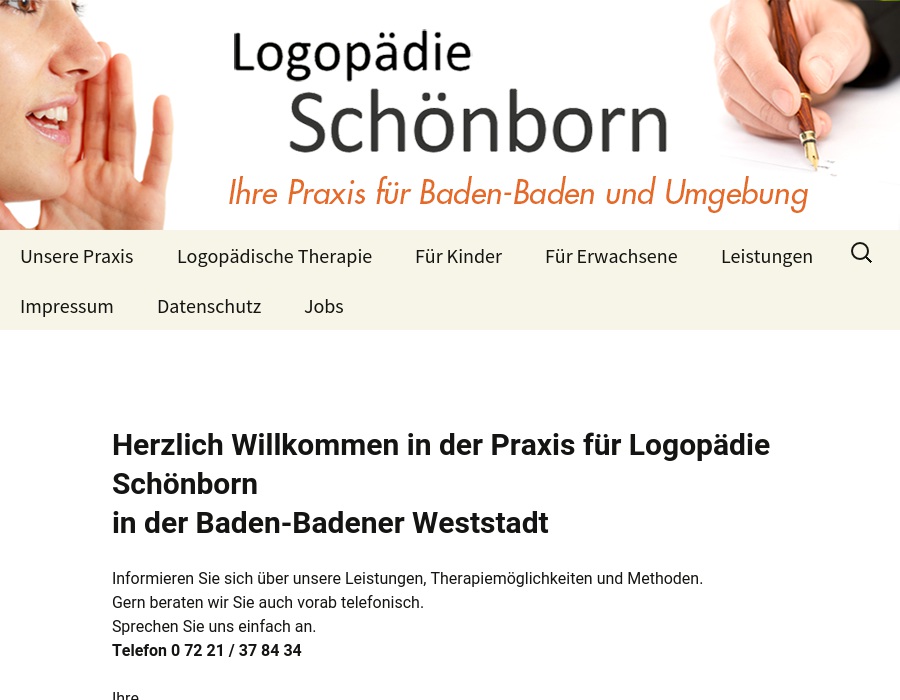Logopädie Schönborn Praxis für Logopädie Claudia Schönborn, Inhaberin: Claudia Schönborn