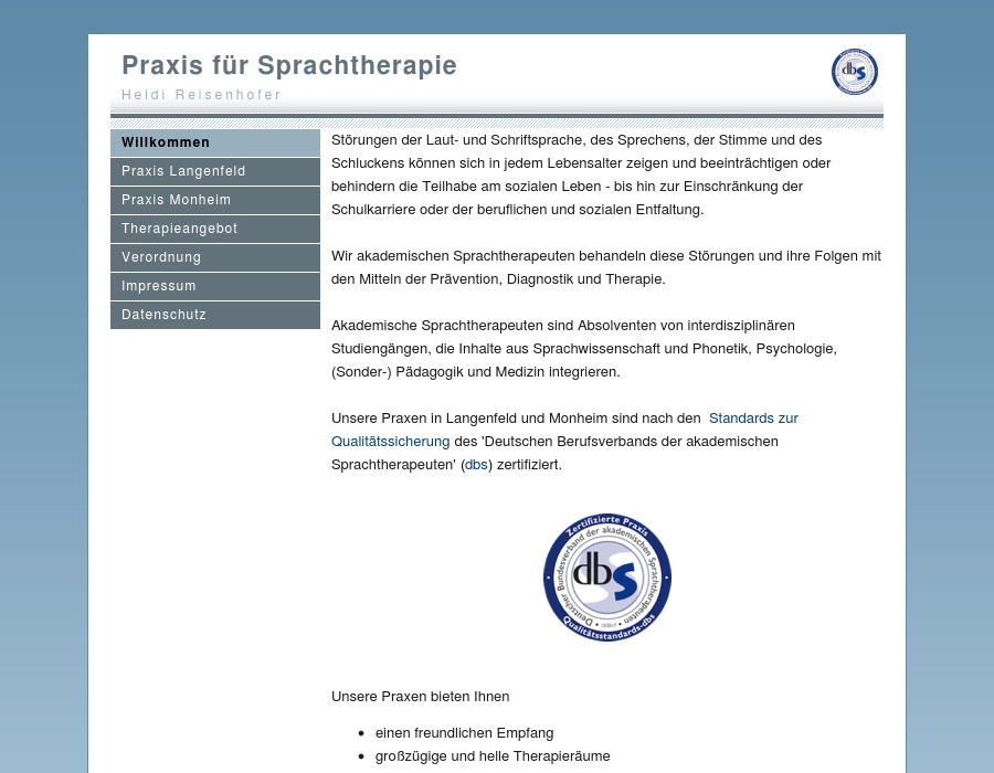 Reisenhofer Heidi Praxis für Sprachtherapie