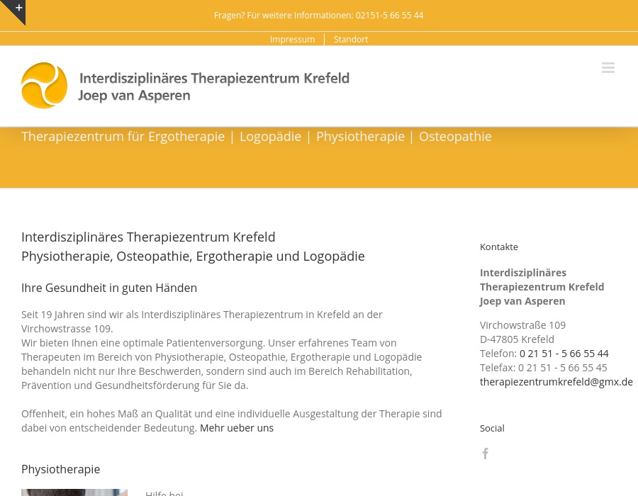 Interdisziplinäres Therapiezentrum Krefeld van Asperen