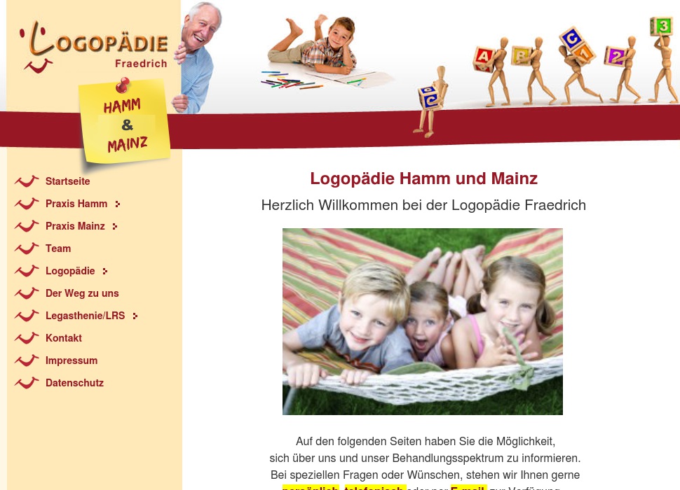 Logopädische Praxis S. Fraedrich Logopädin und diplomierte Legasthenie / LRS-Trainerin